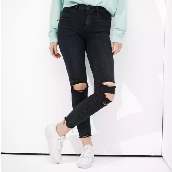 American Eagle Outfitters Denim - American eagle | high rise cropped jeggings